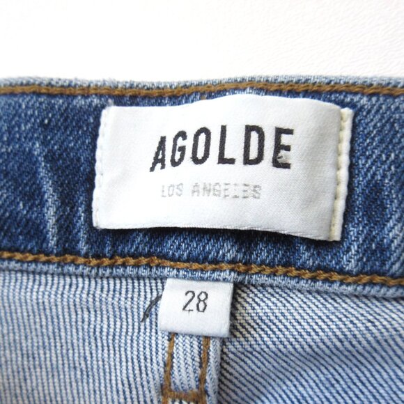 NWT AGOLDE Nico High Rise Slim in Shoreline Stretch Jeans 28 $168 - Picture 8 of 10